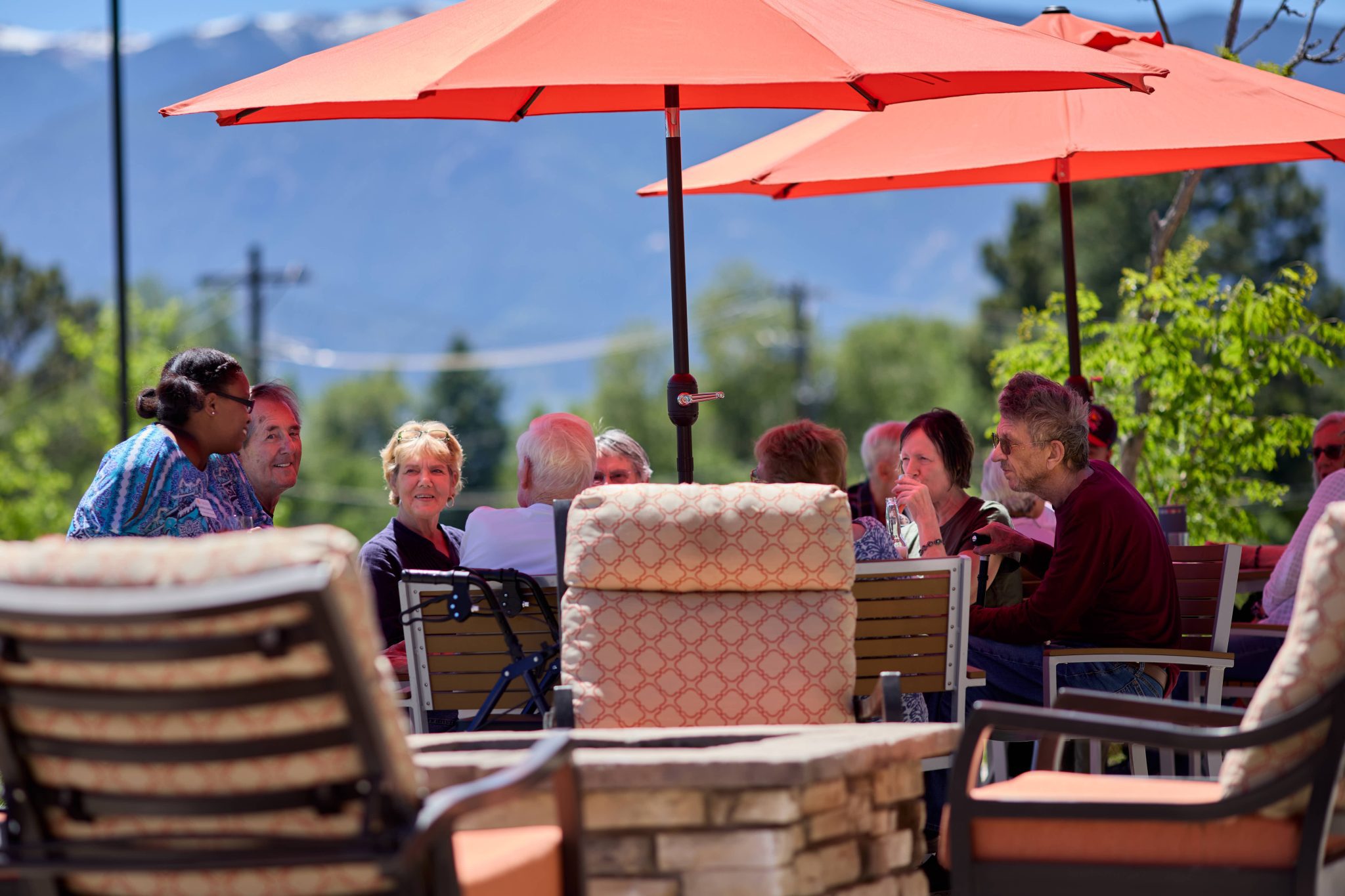 Someren Glen Senior Living Community in Centennial, CO - resident enjoying the outdoors