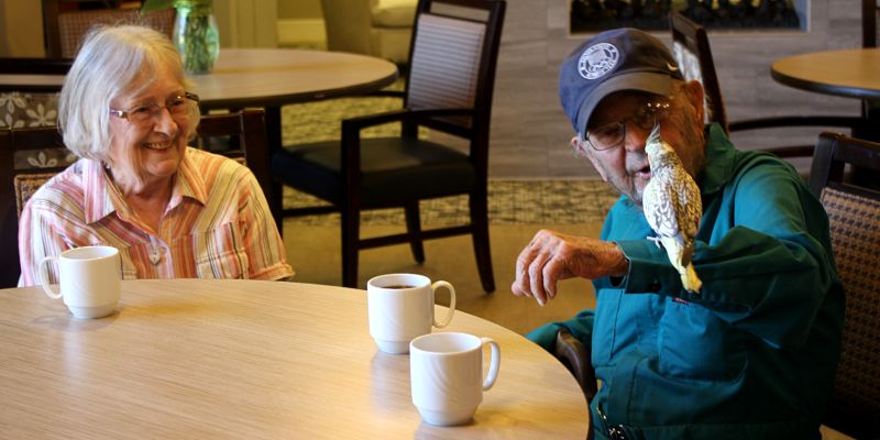 Someren Glen Senior Living Community in Centennial, CO - the retreat assisted living residents with a bird