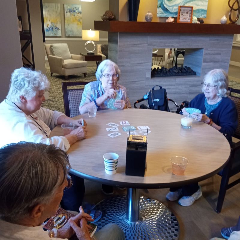 Sunny Vista Senior Living Community in Colorado Springs, CO - assisted living residents playing games